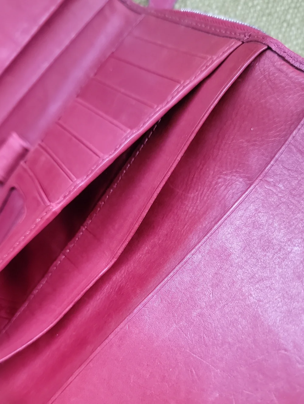 Coach Red Leather Zip Wallet